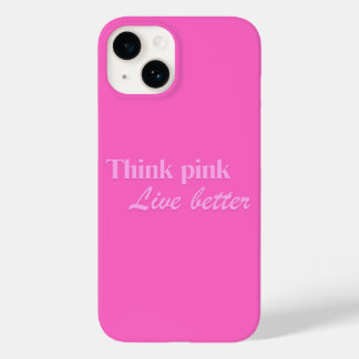 Funda Para iPhone 14 De Case-Mate Pensar en estuche para iPhone rosa