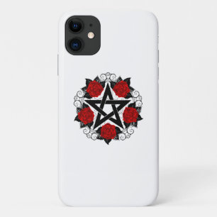 Funda Para iPhone 11 Pentagram con rosas rojas