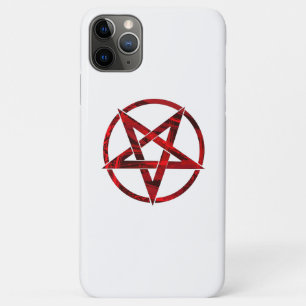 Funda Para iPhone 11 Pro Max Pentagrama del Diablo Rojo