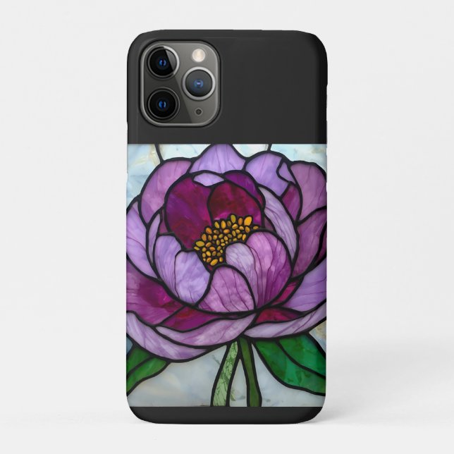 Funda De Case-Mate Para iPhone Peonía Púrpura Manchada  (Reverso)