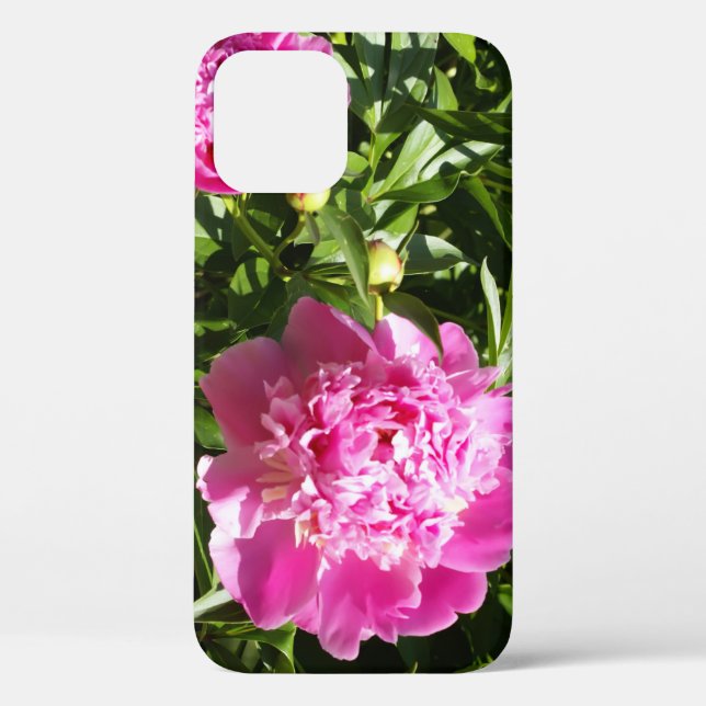 Funda De Case-Mate Para iPhone peonías rosadas oscuras (Reverso )