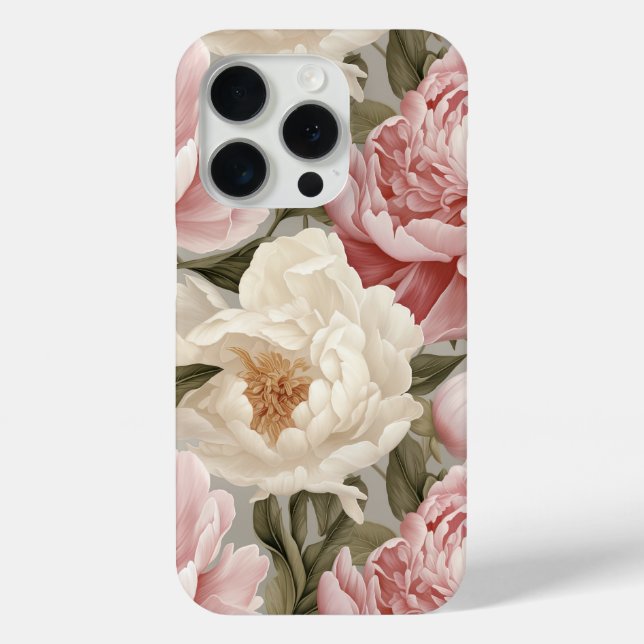 Funda De Case-Mate Para iPhone Peonies Diseñar Casos de Teléfono Móvil (Reverso )