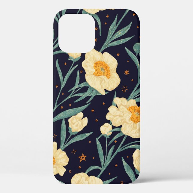 Funda De Case-Mate Para iPhone Peony Claire de Lune presenta un patrón impecable. (Reverso )