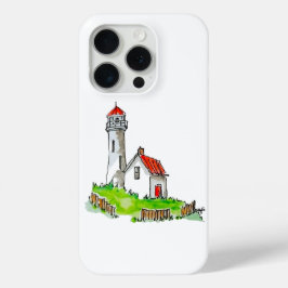 Funda Para iPhone 15 Pro Pequeña acuarela de faro