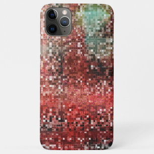 Funda Para iPhone 11 Pro Max Pequeña baldosa roja sucia, descolorida y manchada