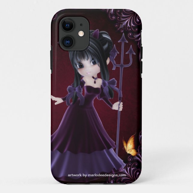 Funda De Case-Mate Para iPhone Pequeña Cookie Devil Chica Diseño 6 (Reverso)