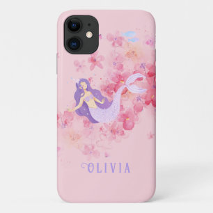Funda Para iPhone 11 Pequeña sirena pastel rosado bajo el mar para Chic