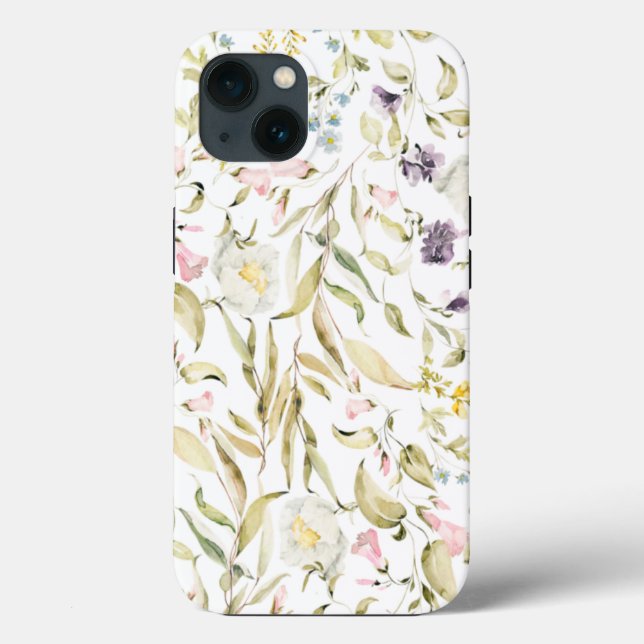 Funda De Case-Mate Para iPhone Pequeñas flores silvestres (Reverso )