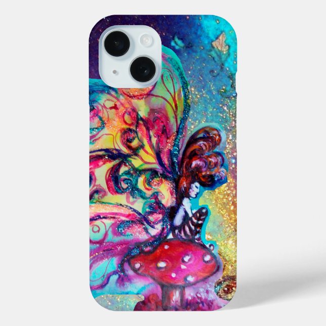 Funda De Case-Mate Para iPhone PEQUEÑO ELF DE MUSHROOMS Fantasy Blue (Reverso )