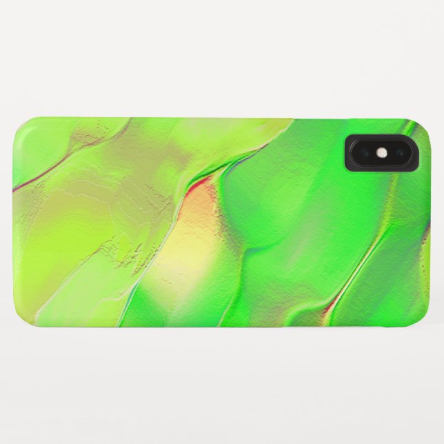 Funda De Case-Mate Para iPhone Pequeño esculpido en verde lima envejecida? (Reverso (horizontal))