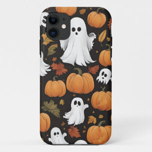 Funda Para iPhone 11 Pequeño Fantasma y Calabazas