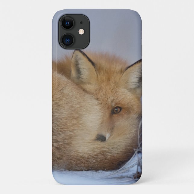 Funda De Case-Mate Para iPhone Pequeño Fox Maldita Foto De Invierno (Reverso)