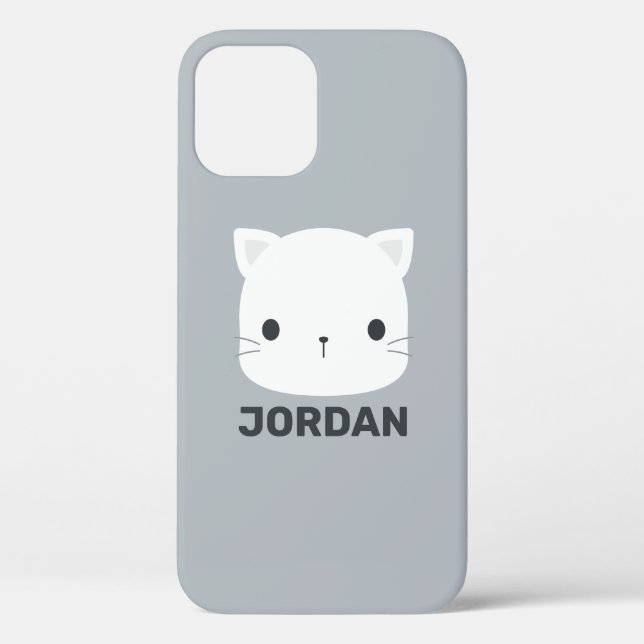 Funda De Case-Mate Para iPhone Pequeño gato con nombre personalizado (Reverso )