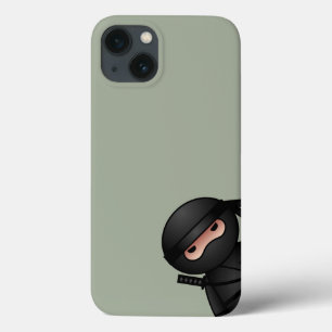 Funda Para iPhone 13 Pequeño guerrero de Ninja en verde sabio