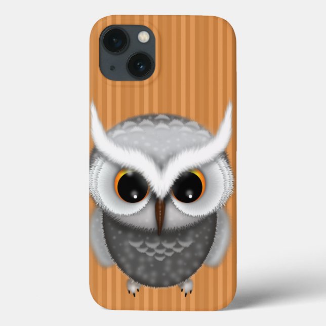 Funda De Case-Mate Para iPhone Pequeño Ilustracion de búho gruñón (Reverso)