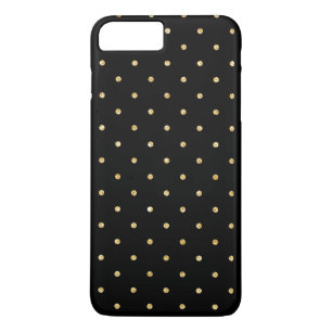 Funda Para iPhone 8 Plus/7 Plus Pequeño modelo de lunares del purpurina negro del