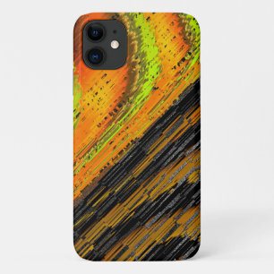 Funda Para iPhone 11 Pequeno mosaico amarelado transversal e deformado