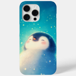 Funda Para iPhone 15 Pro Max Pequeño Pingüino Estremeciéndose