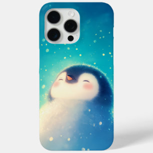 Funda Para iPhone 15 Pro Max Pequeño Pingüino Estremeciéndose