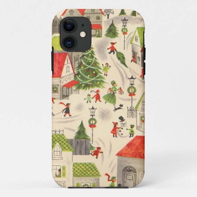 Funda De Case-Mate Para iPhone Pequeño pueblo del navidad (Reverso)