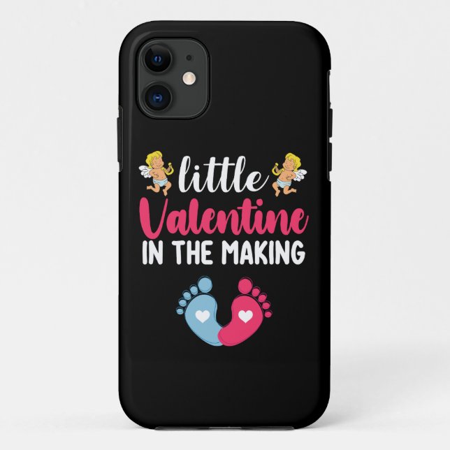 Funda De Case-Mate Para iPhone Pequeño Valentín en Gestación Embarazo Embarazada (Reverso)
