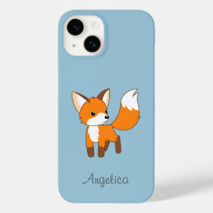 Funda Para iPhone 14 De Case-Mate Pequeño zorro lindo en azul