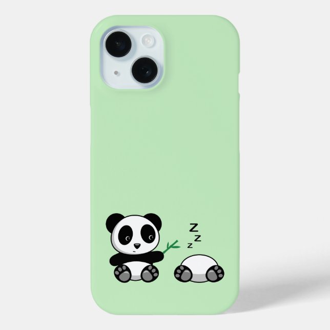 Funda De Case-Mate Para iPhone Pequeños Pandas cortos en verde (Reverso )