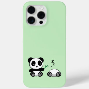 Funda Para iPhone 15 Pro Max Pequeños Pandas cortos en verde