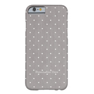 Funda Barely There Para iPhone 6 Pequeños puntos de polka gris y blanco Moda modern