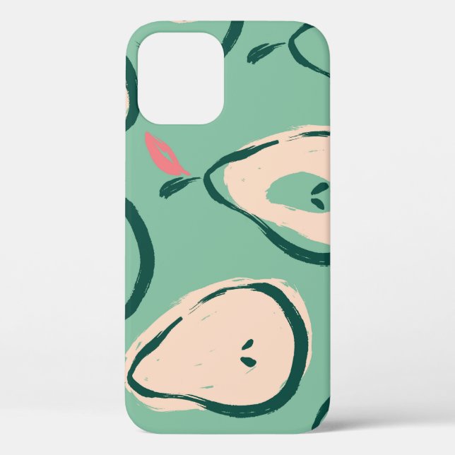 Funda De Case-Mate Para iPhone Peras de verano: patrón de fruta fresca. (Reverso )