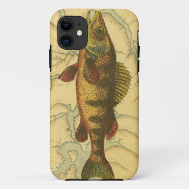 Funda De Case-Mate Para iPhone Percha amarilla en el mapa (Reverso)