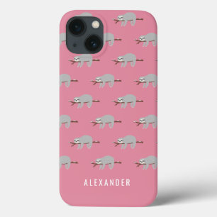 Funda Para iPhone 13 Pereza colorida brillante del dibujo animado de la