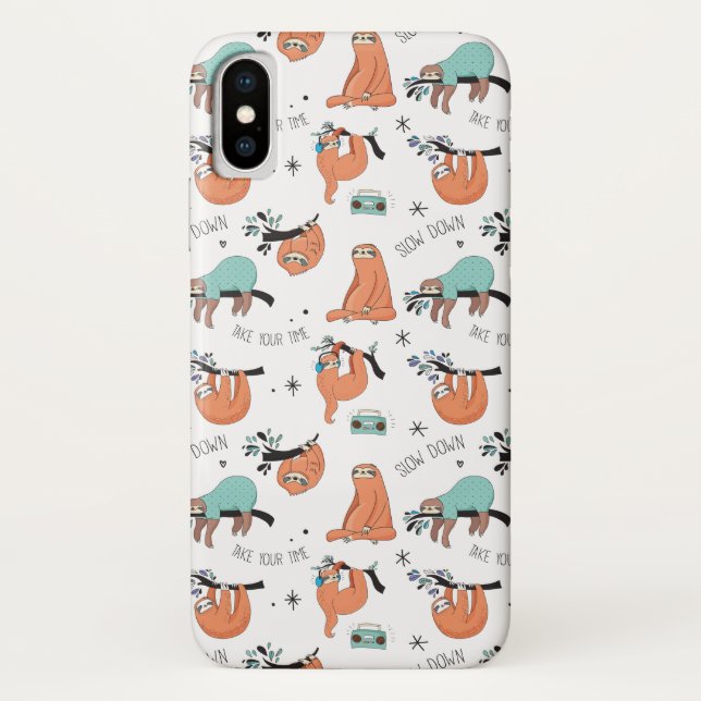 Funda De Case-Mate Para iPhone Pereza linda (Reverso)