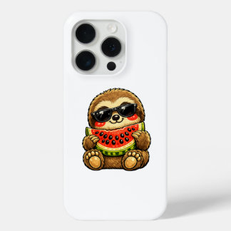 Funda Para iPhone 15 Pro Perezoso lindo con sandía