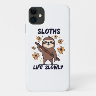 Funda Para iPhone 11 Perezosos tomando la vida lentamente