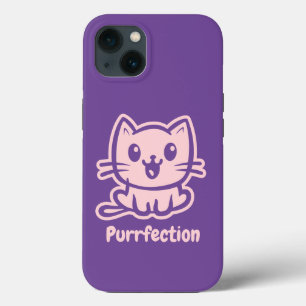 Funda Para iPhone 13 Perfección, Gato Anime Muy Lindo