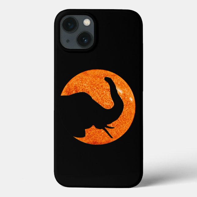 Funda De Case-Mate Para iPhone Perfil de elefante eclipse solar (Reverso)