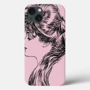 Funda Para iPhone 13 Perfil de un chica de Gibson, 1903