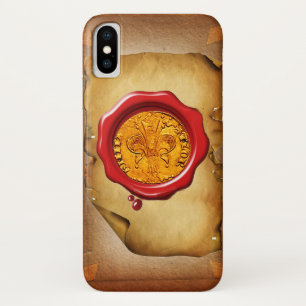 Funda Para iPhone X pergamino ANTIQUE GOLD FLORENTINE FORINT de cera