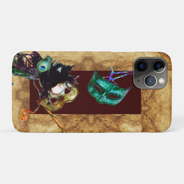 Funda De Case-Mate Para iPhone Pergamino MARDI GRAS MASQUERADE (Reverso (horizontal))