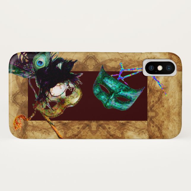 Funda De Case-Mate Para iPhone Pergamino MARDI GRAS MASQUERADE (Reverso (horizontal))