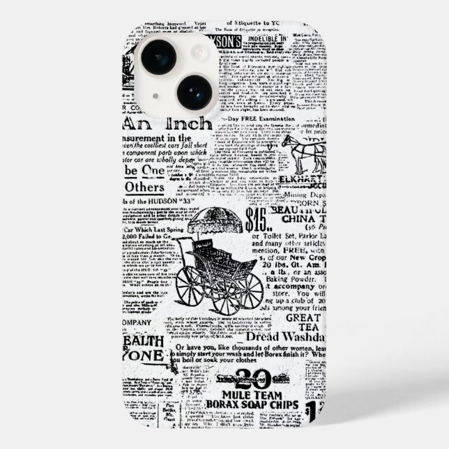 Funda De Case-Mate Para iPhone Periódico (Reverso )