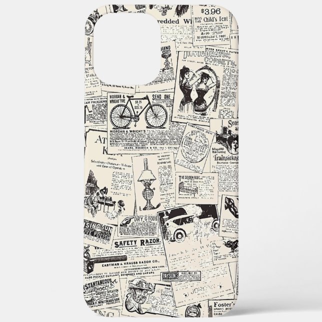Funda De Case-Mate Para iPhone Periódico antiguo  (Reverso )