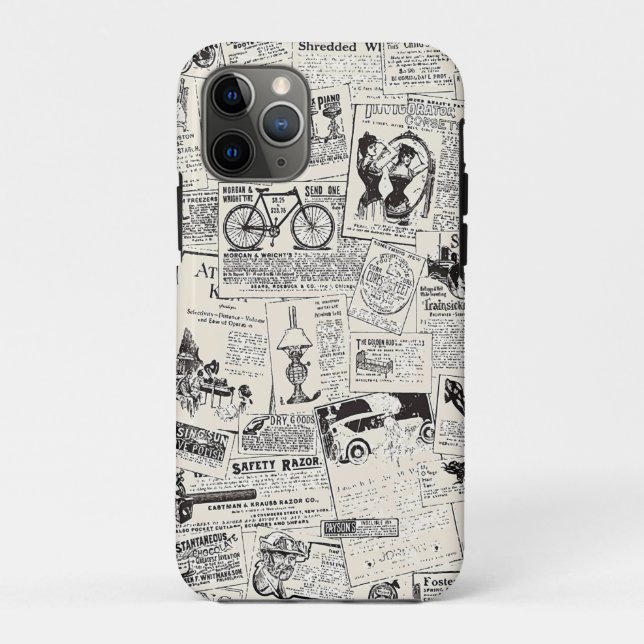 Funda De Case-Mate Para iPhone Periódico Antiguo   (Reverso)