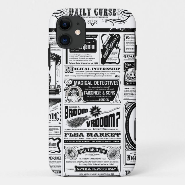 Funda De Case-Mate Para iPhone periódico espeluznante (Reverso)