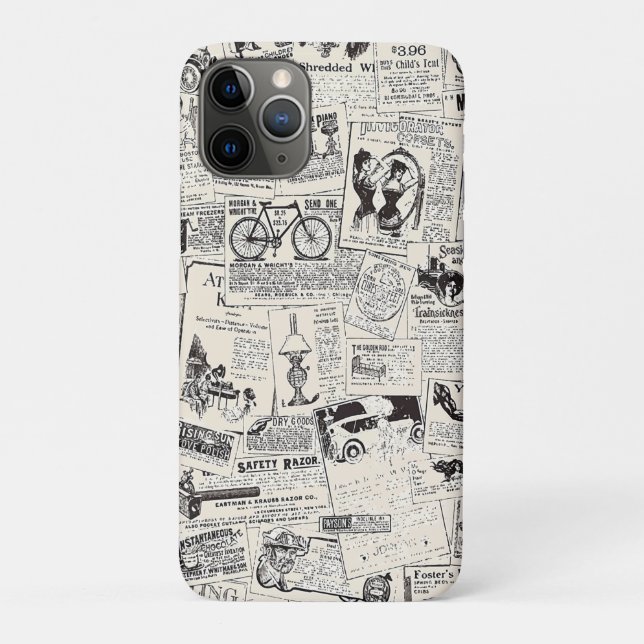 Funda De Case-Mate Para iPhone Periódico Vintage (Reverso)