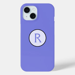 Funda Para iPhone 15 Periwinkle Inicial