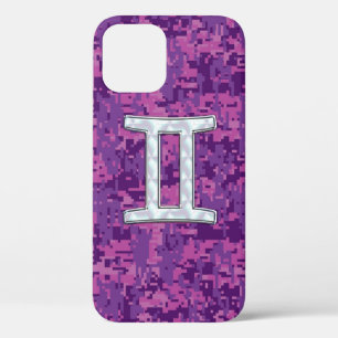 Funda Para iPhone 12 Perla como Rótulo Gemini Zodiac en camo digital