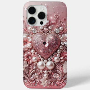 Funda Para iPhone 15 Pro Max Perlas doradas modernas elegantes y lindas para el