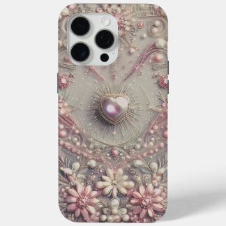 Funda Para iPhone 15 Pro Max Perlas doradas modernas elegantes y lindas para el